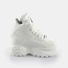 Stivali donna alti Buffalo London plateau vegan nappa (bianco)