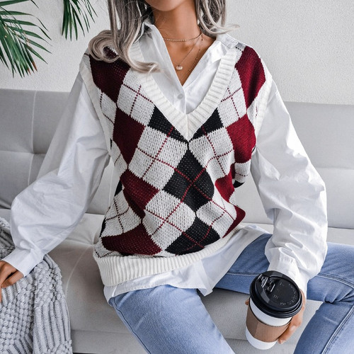 Gilet maglia donna senza - gilet,