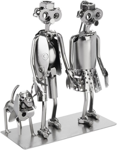 Coppia con cane scultura - cane,