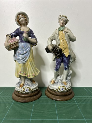 Coppia statuine ceramica - statuine, in