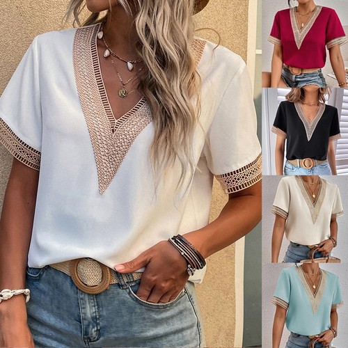 Deep neck women blouse lace - women,