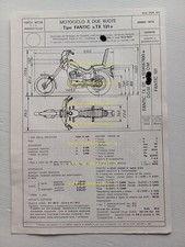 Fantic Motor Chopper 125 TX 131 1973 scheda omologazione DGM Facsimile