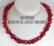 COLLANA ORECCHINI CORALLO CRISTALLI INGROSSO CO114