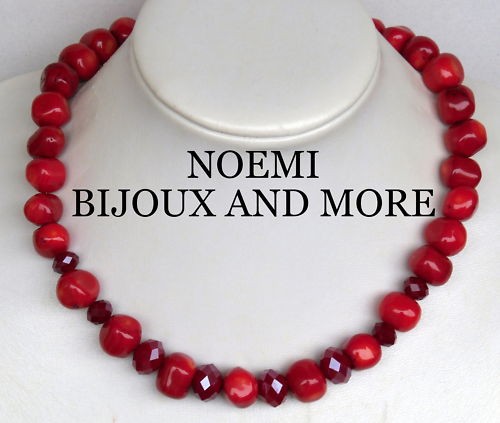 Collana orecchini corallo - collana,