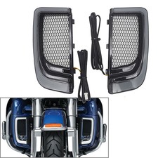 Per Harley Touring 2014-2023 Carena LED Griglie Inferiori Luce Segnale Direzione Nero