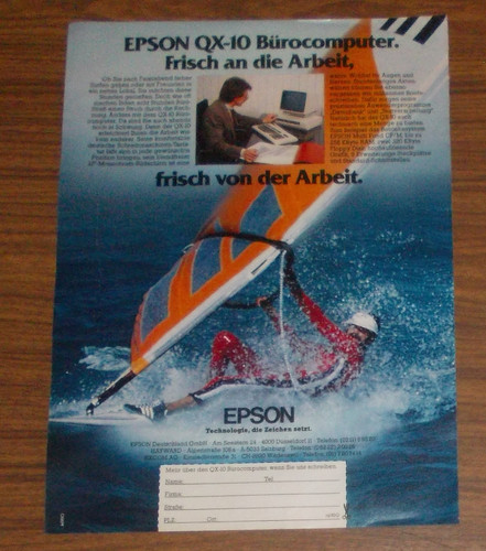 Rara pubblicità epson 10 - rara,