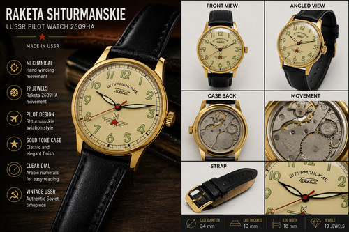 Orologio pilota vintage - , raketa