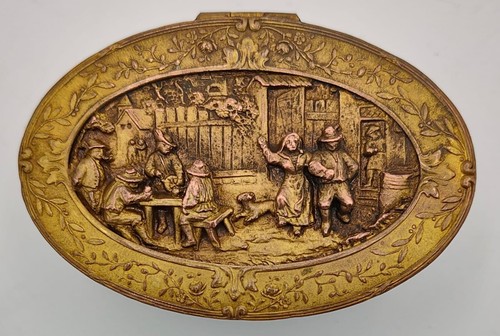 Antica scatola bronzo - antica,