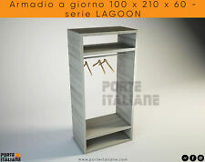 Armadio a giorno per arredo alberghi hotel b&b 100 x 210 x 60-serie LAGOON ITALY