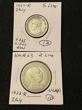 (2) 1927-R 1923-R Italy 5 Lire