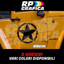 2 ADESIVI 40cm STELLA MILITARE