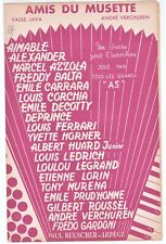 Spartito ANDRE' VERCHUREN Amis du musette - 1953 Fisarmonica