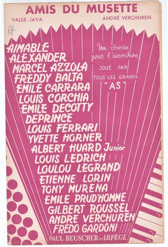 Spartito andre verchuren - andre', amis