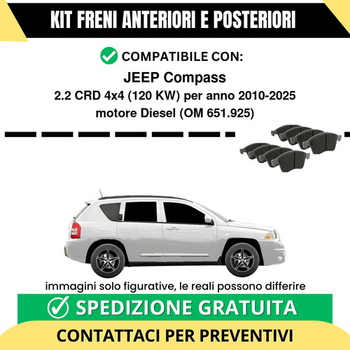 Pastiglie freno ant post - pastiglie,