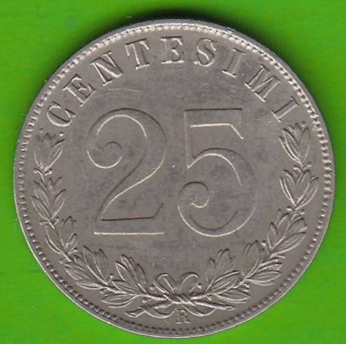 Moneta italia centesimi - italia, 25