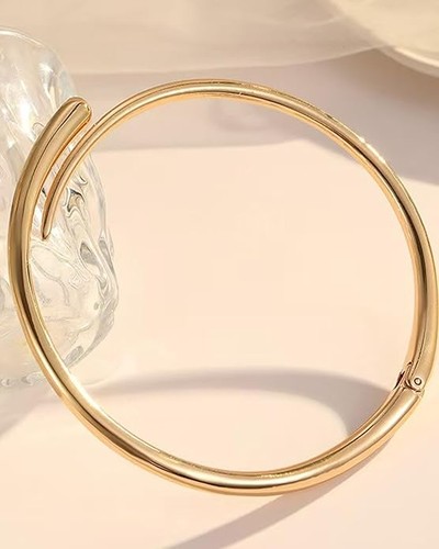 Collana rigida dorata - , lega