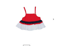 Top estivo bambina Italia Manila Grace rosso con volant tg. 7