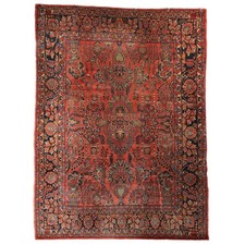 Tappeto Saruk Americano Antico Cotone Nodo Grosso Iran 350 x 263 cm