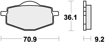 Pastiglie freno posteriori sbs - pastiglie,