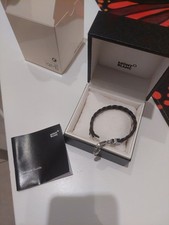 Bracciale Mont Blanc Acciaio-Pelle