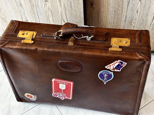 Valigia vintage cuoio - in,