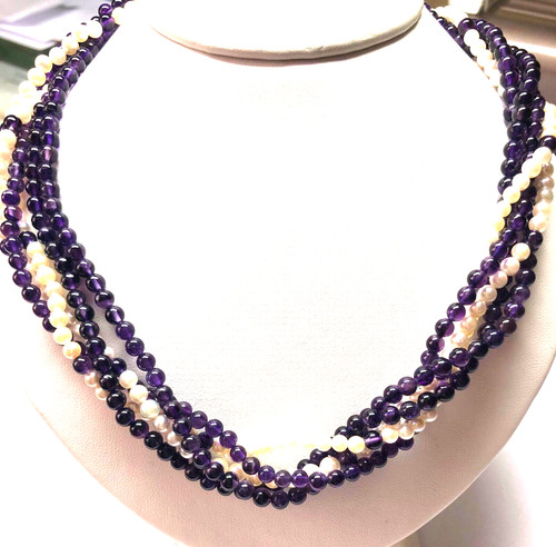 Collana torchon vintage perle - vintage,