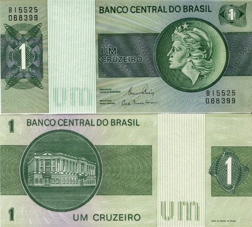 Brasile unc banconota - brasile, 1