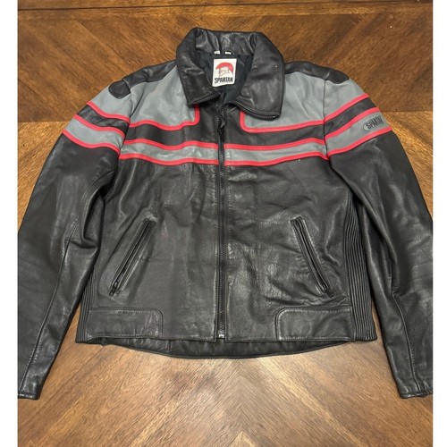 Giacca moto spartan pelle nero - giacca,