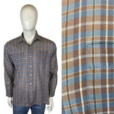 Vintage 70s Quadri Camicia L