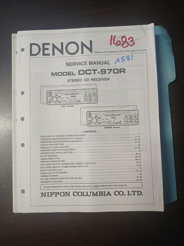 Denon dct 970r manuale - dct-970r,