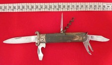 CENTAZZO INOX vecchio coltello CACCIA manico osso 