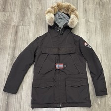 Cappotto invernale uomo Napapijri con fodera in pelliccia con cappuccio taglia L