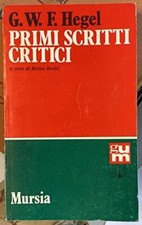 Primi scritti critici Hegel