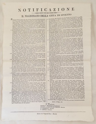 Notificazione spoleto 1831 - spoleto,