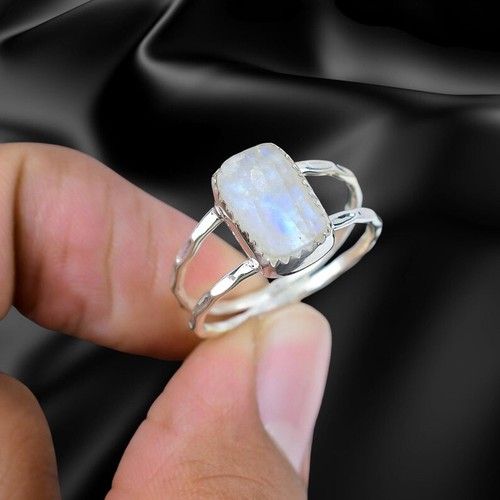 Anello pietra luna argento - pietra,