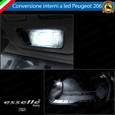 LED INTERNI PEUGEOT 206 PLUS PLAFONIERA ANTERIORE + BAGAGLIAIO 6000K CANBUS