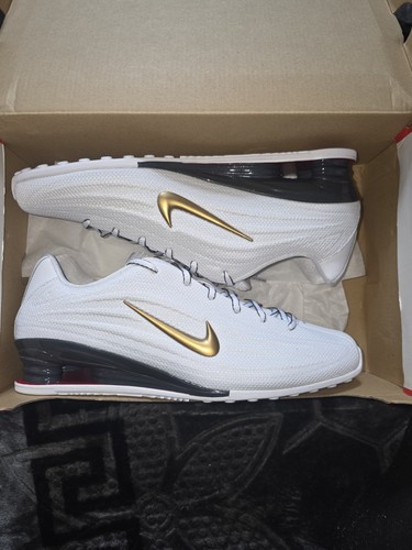 Nike shox bianche oro - bianche, e