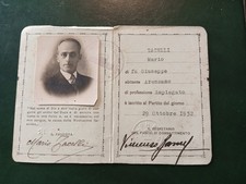 Tessera Ventennio PNF con Foto