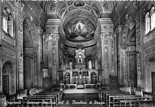 Cartolina arenzano basilica - arenzano,