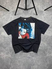 Rara maglietta vintage Litfiba punto singolo anni 90 rock taglia L nera sbiadita