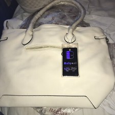 women's white leather bag