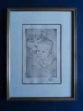 Tonino Dal Re Incisione Maternità Firmata Imola Bologna Raccagni Cintoli 