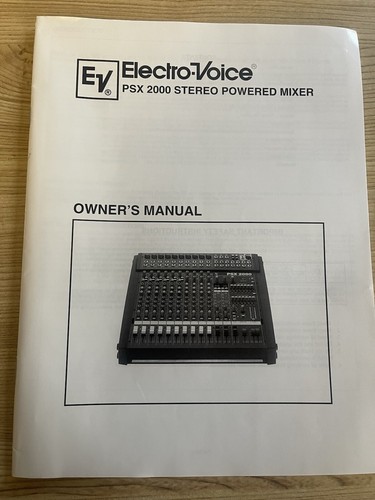 Electro voice psx 2000 mixer - voice,,