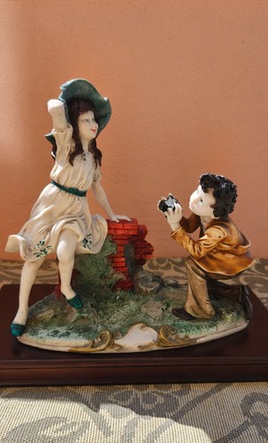 Statua capodimonte con base - statua,
