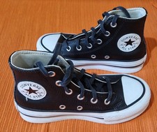 Converse chuck taylor all star lift platform leather - sneakers alte - black