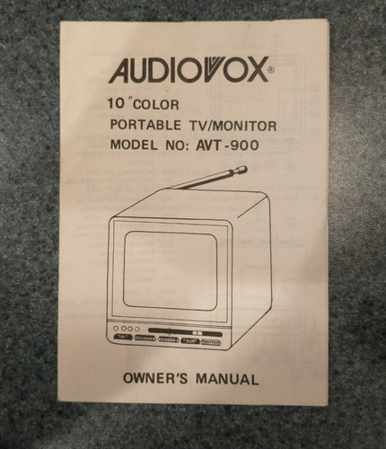 Audiovox avt 900 - audiovox, portatile