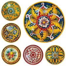 Piatto ornamentale in ceramica Caltagirone - Ø 30 cm ca. vari decori disponibili