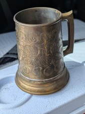 Tankard vintage in ottone con
