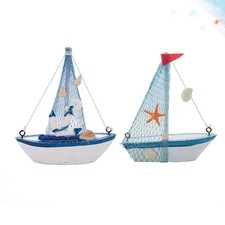  2 Pcs Barca Vela Modellino