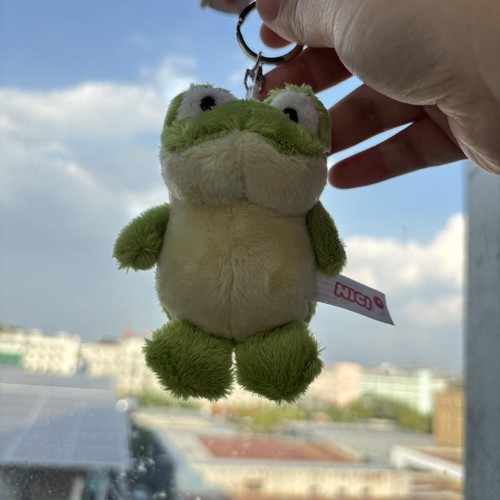 Cartoon cute green little - green, frog